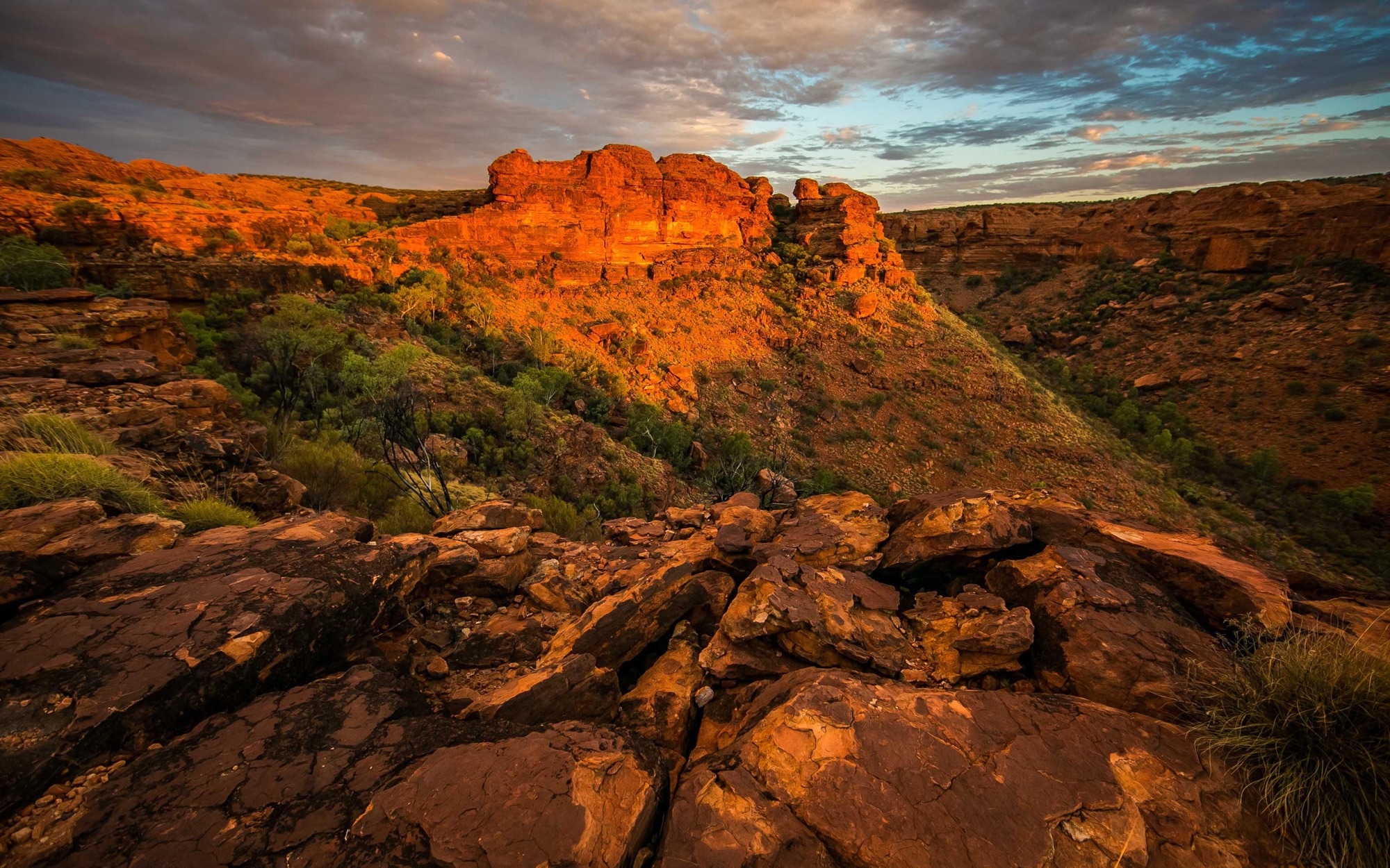 Canyon at sunset
